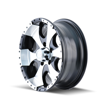 ION Wheels ION Type 136 15x6 / 6x139.7 BP / 0mm Offset / 108mm Hub Black/Machined Wheel