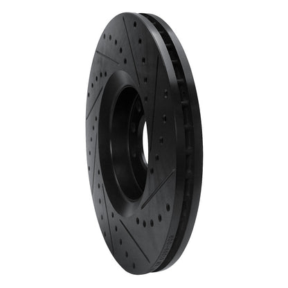 R1 Concepts R1 03-11 Cadillac BLS (Mexico) Front Left Drilled & Slotted Black Brake Rotor