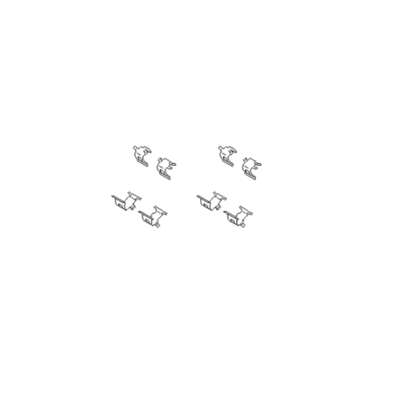 Genuine Lexus 04947-53020 IS Front Pad Fitting Kit