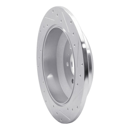 R1 Concepts R1 09-10 Kia BORREGO Rear Left Drilled & Slotted Silver Brake Rotor
