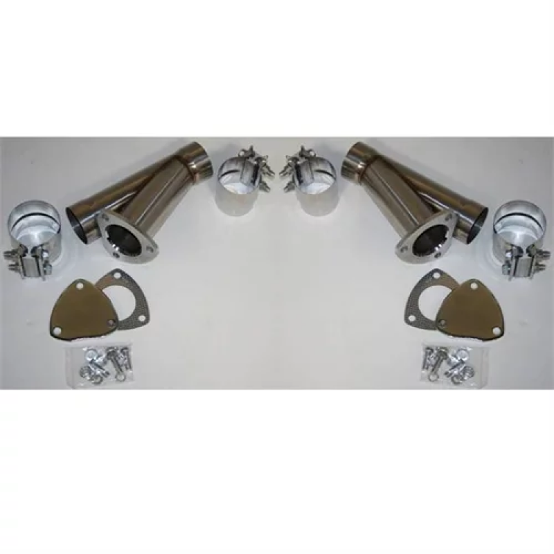Granatelli Motor Sports Granatelli 4.0in Stainless Steel Manual Dual Exhaust Cutout Kit w/Slip Fit & Band Clamps