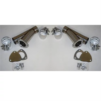 Granatelli Motor Sports Granatelli 4.0in Stainless Steel Manual Dual Exhaust Cutout Kit w/Slip Fit & Band Clamps