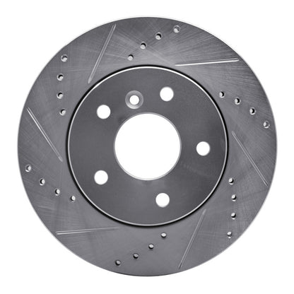 R1 Concepts R1 99-04 Land Rover Discovery Front Left Drilled & Slotted Silver Brake Rotor