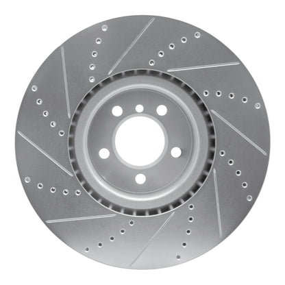 R1 Concepts R1 10-12 Land Rover Range Rover Front Right Drilled & Slotted Silver Brake Rotor