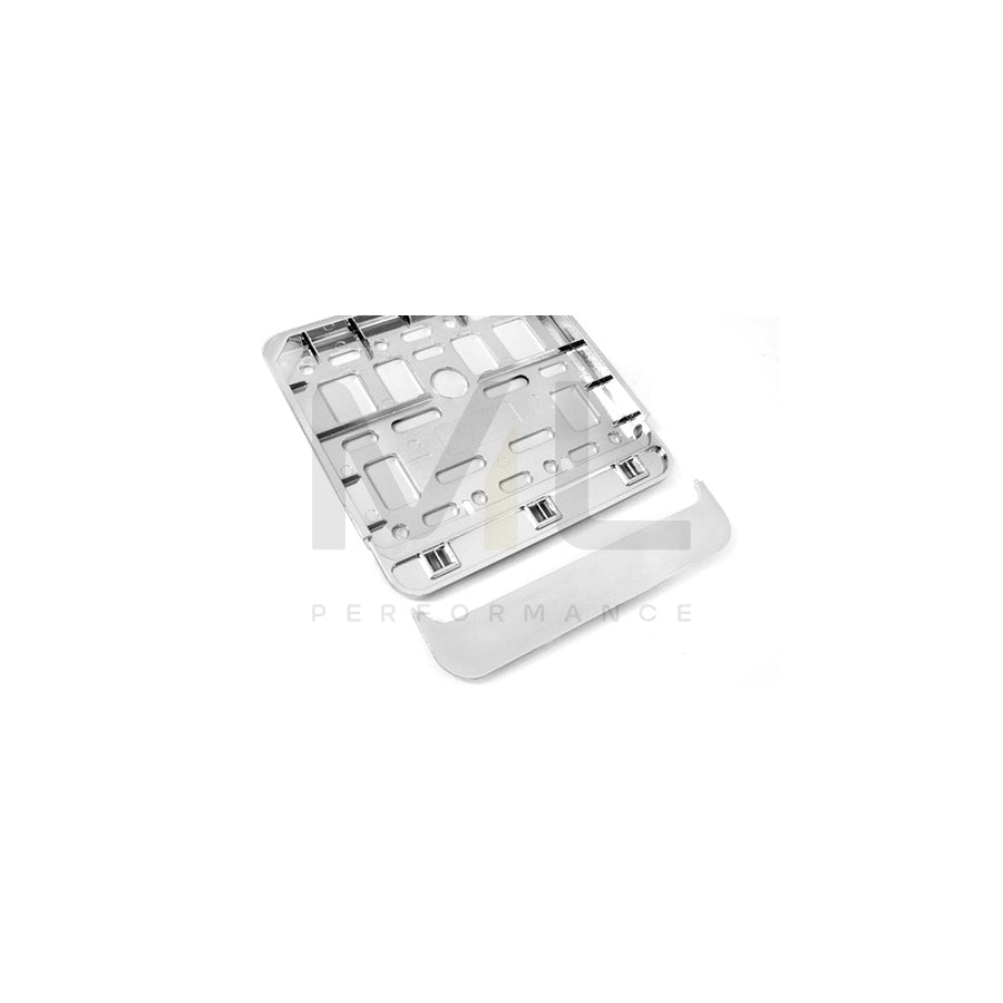 UTAL 01168 Number plate holder Chrome, Coated, short