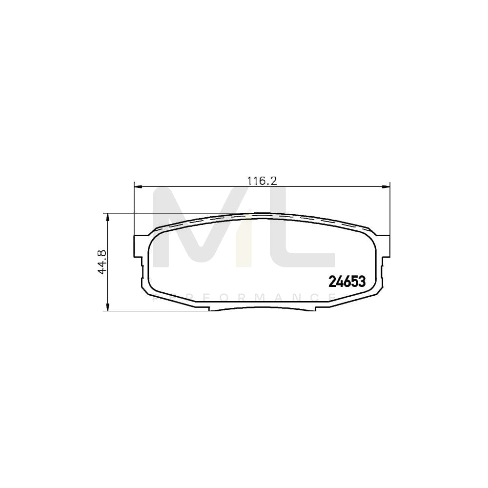 Hella 8DB 355 013-771 Brake Pad Set Not Prepared For Wear Indicator
