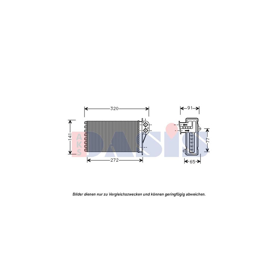 AKS Dasis 169017N Heater Matrix
