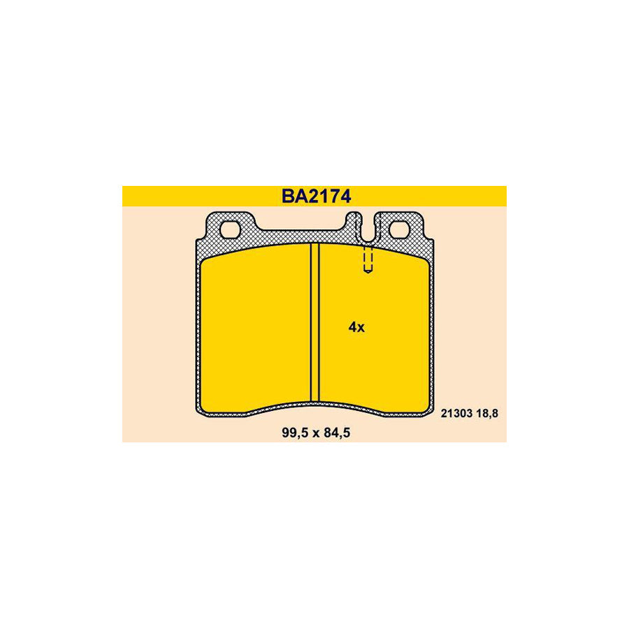 Barum Ba2174 Brake Pad Set Suitable for Mercedes-Benz S-Class