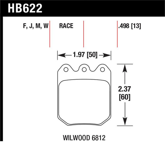 Hawk Performance Hawk Wilwood DLS 6812 DTC-30 Brake Pads