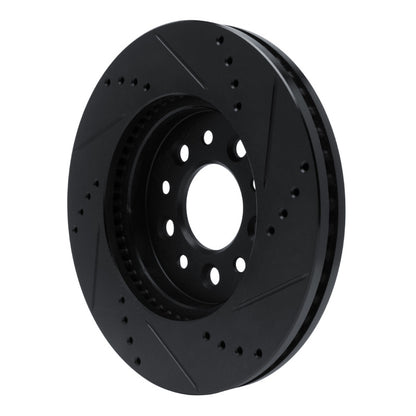 R1 Concepts R1 04-07 Ford Freestar Front Left Drilled & Slotted Black Brake Rotor