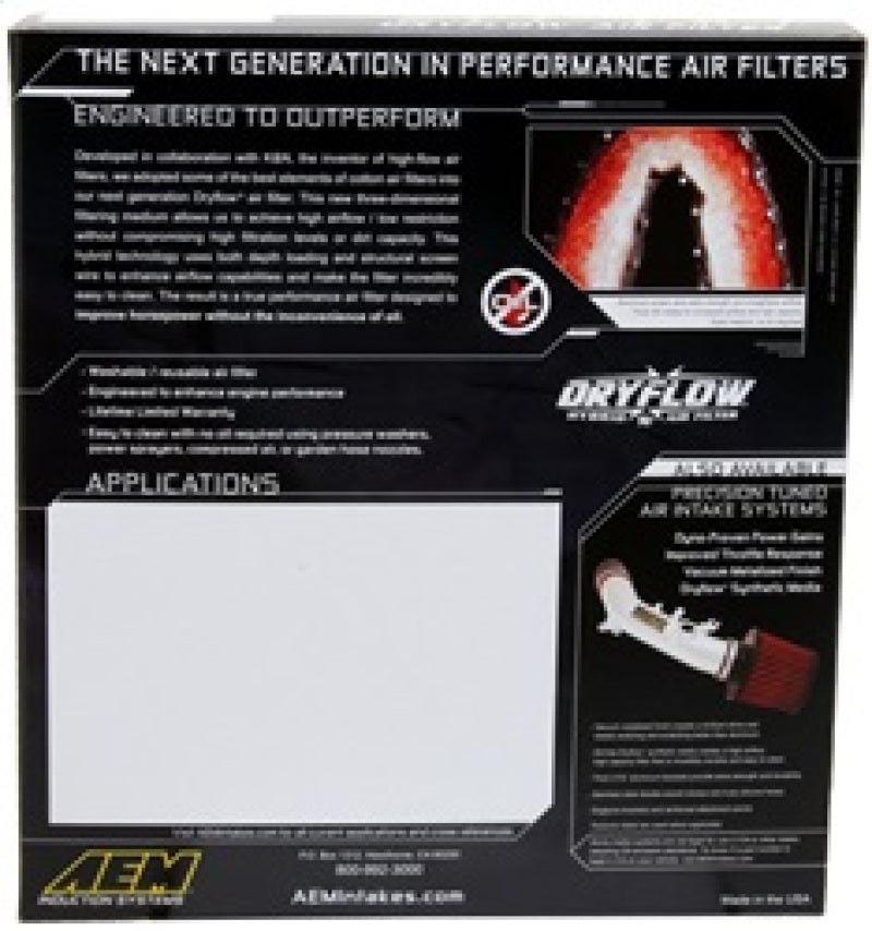 AEM Induction AEM 2015 Ford Mustang 2.3L/3.7L/5.0L Dryflow Air Filter