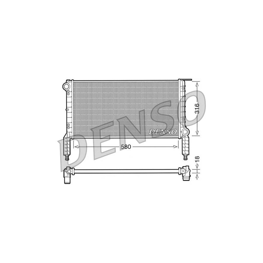 DENSO DRM09063 Engine Radiator for Fiat Doblo