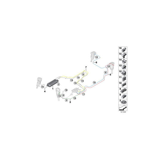 Genuine BMW 37206892539 G06 RR31 G05 Air Connection 6mm (Inc. X6) | ML Performance US Car Parts