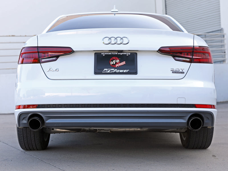 aFe 17-19 Audi A4 (B9) MACH Force-Xp 3in to 2.5in 304 SS Cat-Back Exhaust System-Dual Polished Tips