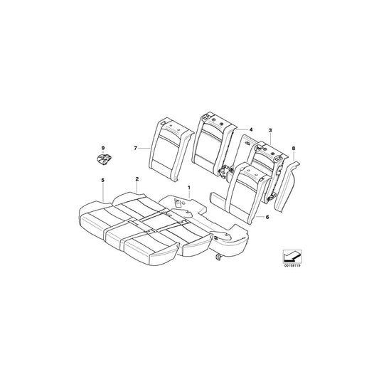 Genuine BMW 52207225103 E70 Backrest, Leather, Right SCHWARZ (Inc. X5 3.5d, X5 4.8i & X5 3.0sd) | ML Performance US Car Parts