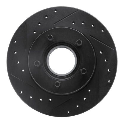 R1 Concepts R1 90-94 Ford Explorer Front Left Drilled & Slotted Black Brake Rotor