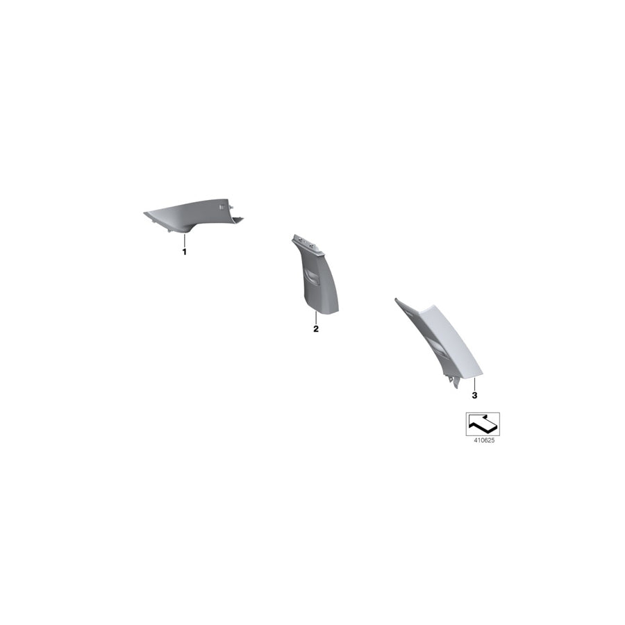 Genuine BMW 51437987028 F15 Right Column A Cover RAUCHWEISS (Inc. X5) | ML Performance US Car Parts