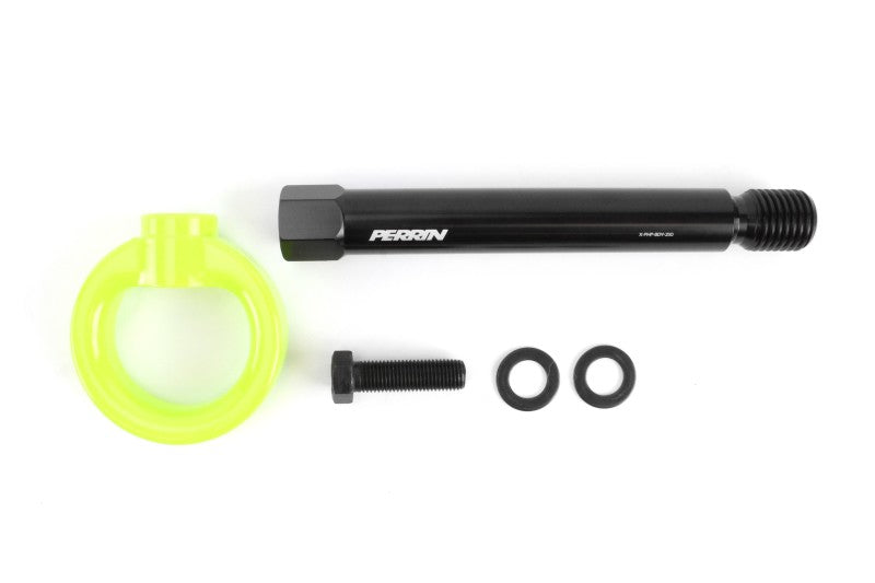 Perrin Performance PERRIN 17-21 Honda Civic Si/Type R/Touring/Hatchback Tow Hook Kit Rear - Neon Yellow