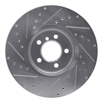 R1 Concepts R1 03-05 Land Rover Range Rover Front Right Drilled & Slotted Silver Brake Rotor