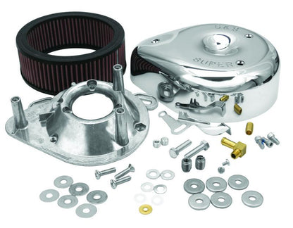 S&S Cycle 84-92 BT/86-90 Sportster Models Teardrop Chrome Air Cleaner Cover for S&S Super E/G Carb