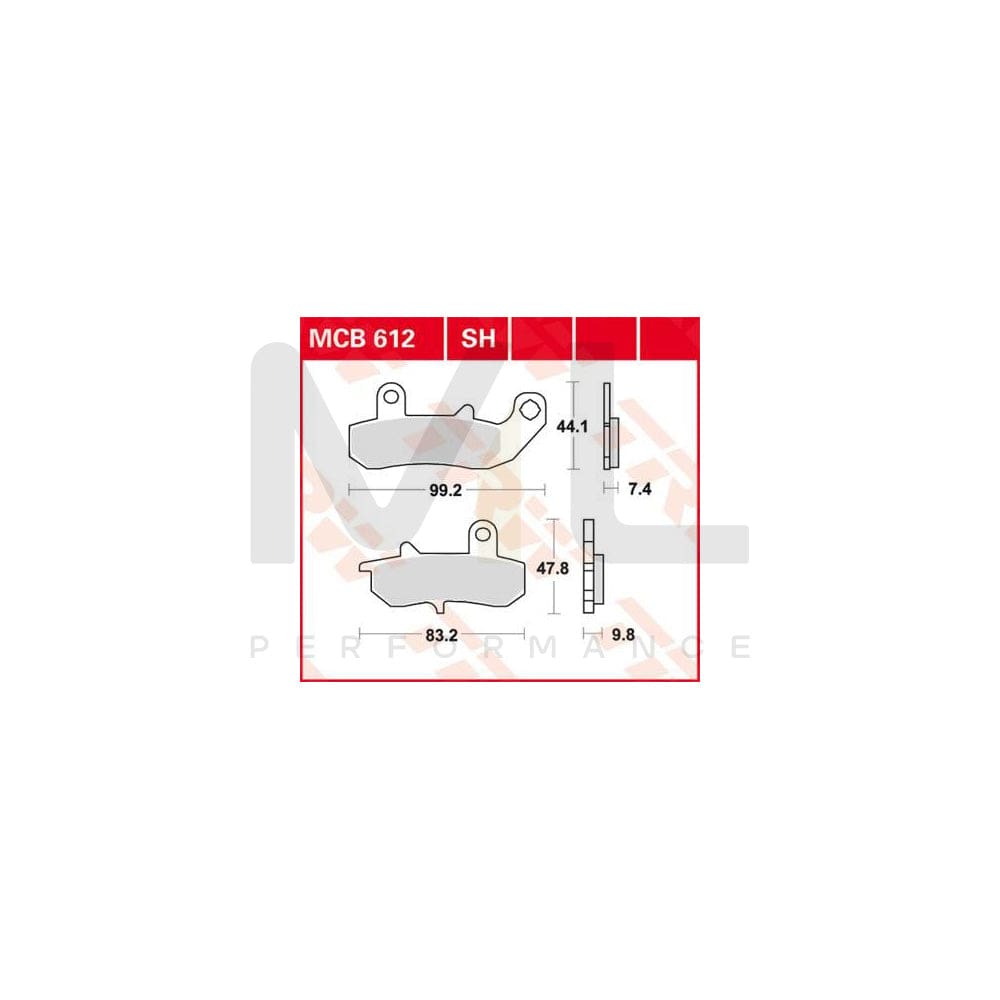 TRW Organic Allround Mcb612 Brake Pad Set | ML Performance Car Parts