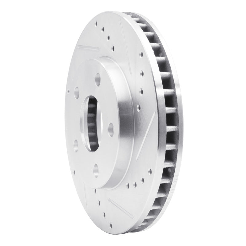 R1 Concepts R1 90-97 Buick Riviera Front Right Drilled & Slotted Silver Brake Rotor