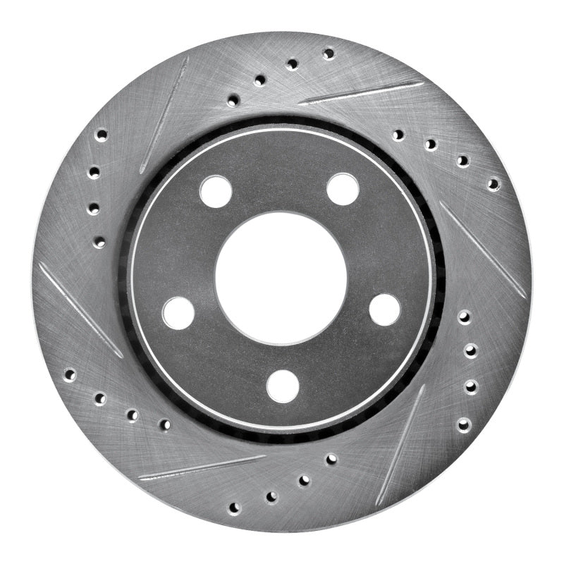 R1 Concepts R1 85-91 Audi 200 Quattro Rear Left Drilled & Slotted Silver Brake Rotor