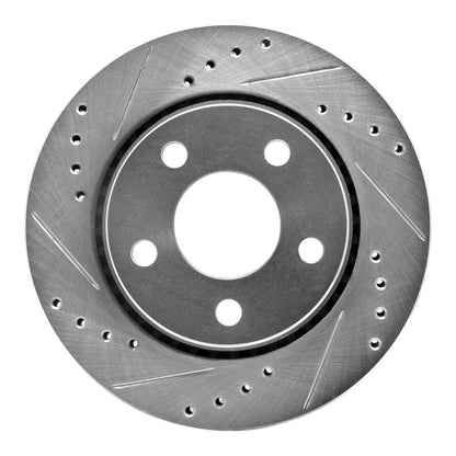 R1 Concepts R1 85-91 Audi 200 Quattro Rear Left Drilled & Slotted Silver Brake Rotor
