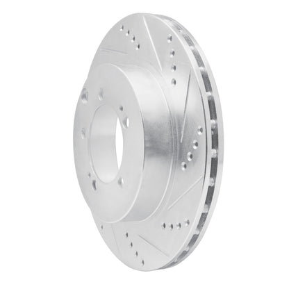 R1 Concepts R1 03-06 Mitsubishi Lancer Rear Right Drilled & Slotted Silver Brake Rotor