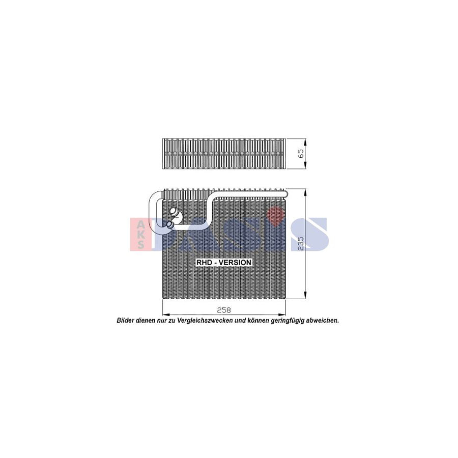 AKS Dasis 820107N Air Conditioning Evaporator
