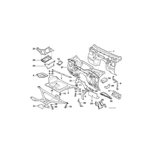Genuine BMW 51718410651 E36 E-Box Partition (Inc. Z3 3.0i, Z3 2.0 & Z3 1.9) | ML Performance US Car Parts