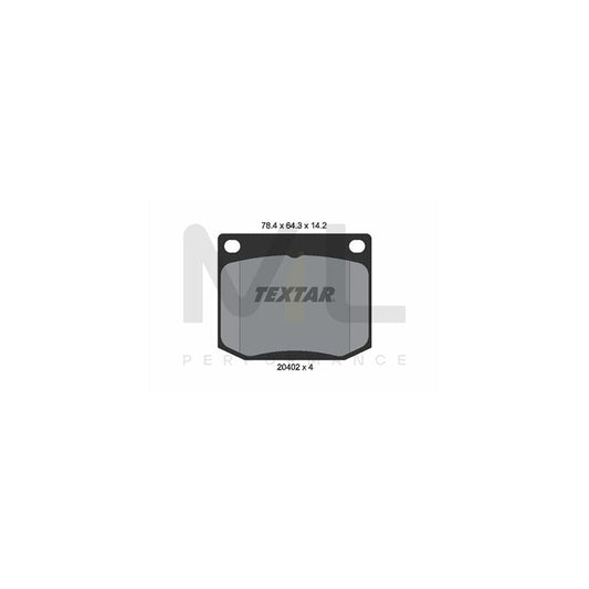 TEXTAR 2040201 Brake pad set not prepared for wear indicator | ML Performance Car Parts