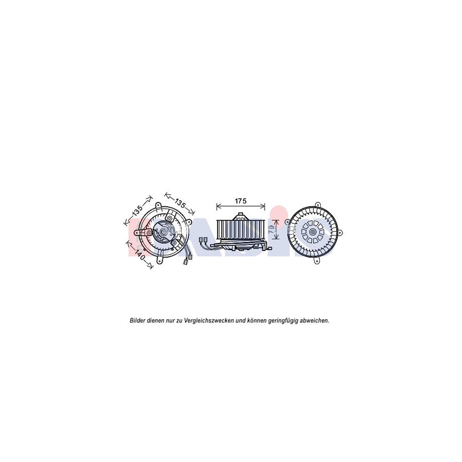 AKS Dasis 128168N Interior Blower Suitable for Mercedes-Benz E-Class