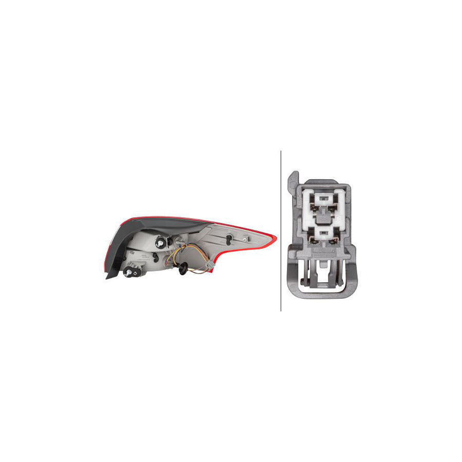 Hella 2VA 354 995-031 Rear Light For Ford Focus Mk3 Saloon (DYB)