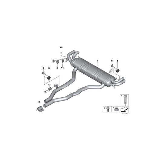 Genuine BMW 18308487390 G07 Rear Muffler With Exhaust Flap (Inc. X7 50iX & X7 M50iX) | ML Performance US Car Parts