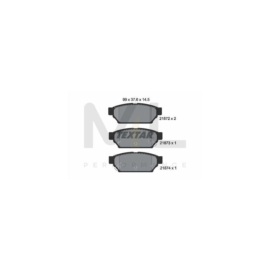 TEXTAR 2187202 Brake pad set with acoustic wear warning | ML Performance Car Parts