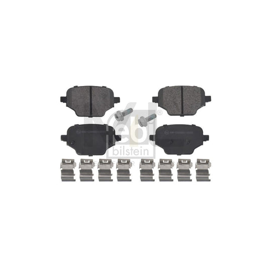 Febi Bilstein 171002 Brake Pad Set Rear Axle, With Attachment Material