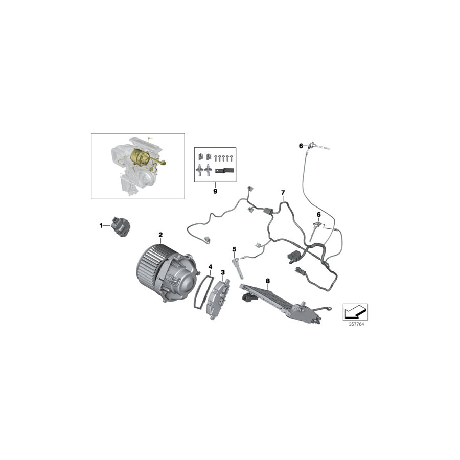 Genuine BMW 64119304027 Wiring Set, Heater/Air Conditioning (Inc. i3 94Ah Rex, i3 94Ah & i3 120Ah Rex) | ML Performance US Car Parts