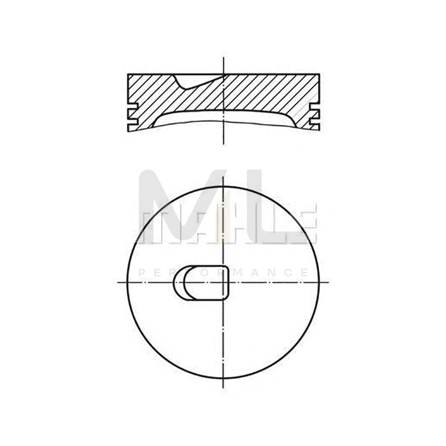 MAHLE ORIGINAL 676 09 02 Piston 81,6 mm, with piston rings, with piston ring carrier | ML Performance Car Parts