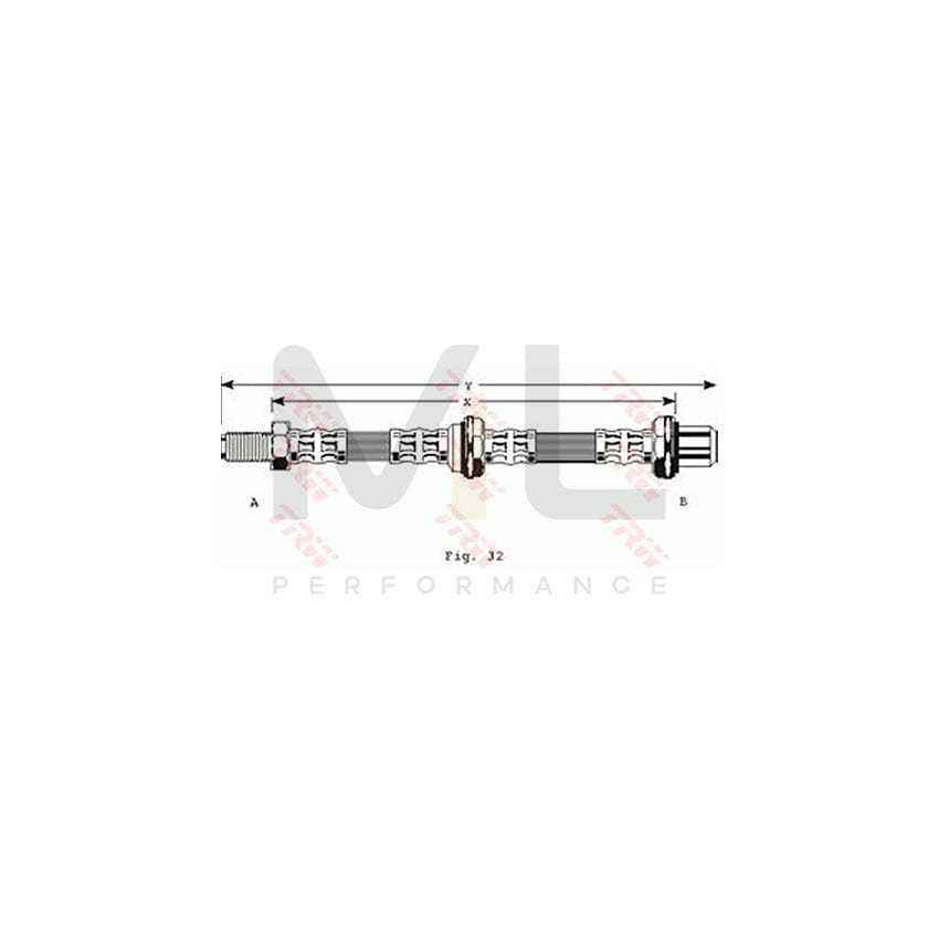 TRW PHB140 Brake Hose for DAIHATSU Charade II Hatchback (G11, G30) 415mm, M10x1 | ML Performance Car Parts