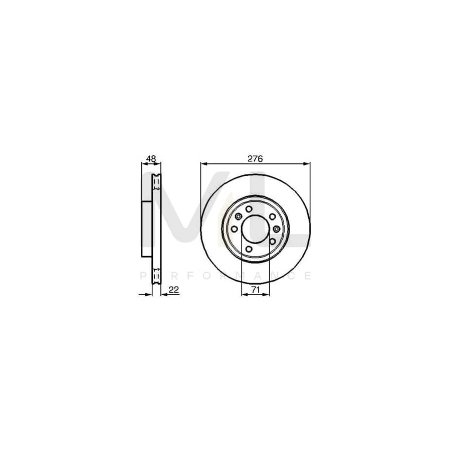 BOSCH 0 986 478 140 Brake Disc Internally Vented, Vented, Oiled, with bolts/screws | ML Performance Car Parts