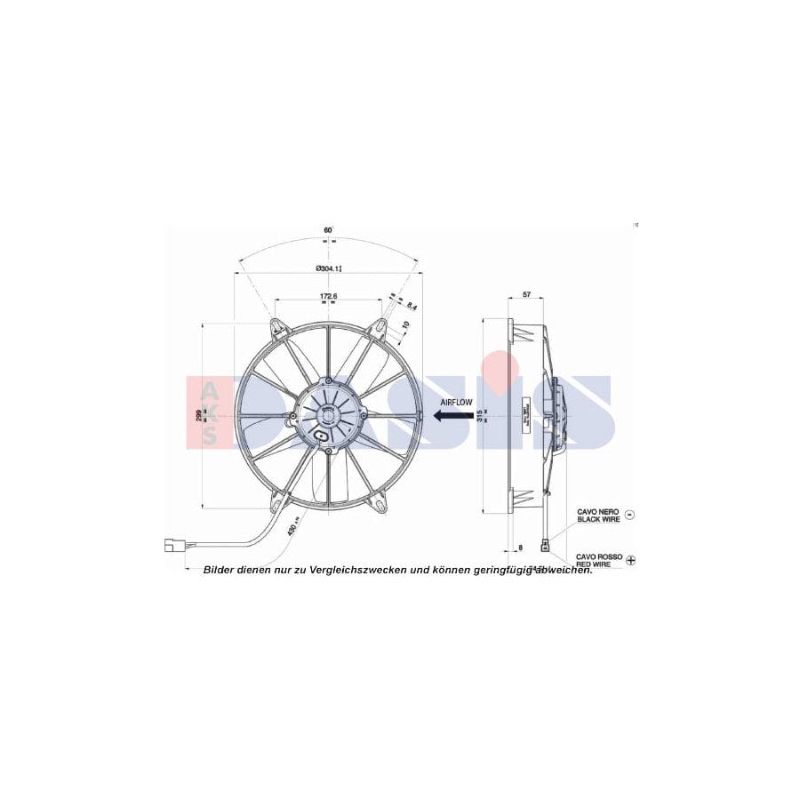 AKS Dasis 870065N Fan, A / C Condenser
