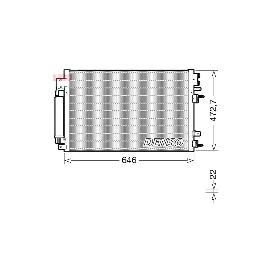 DENSO DCN13022 Air Conditioning Condenser