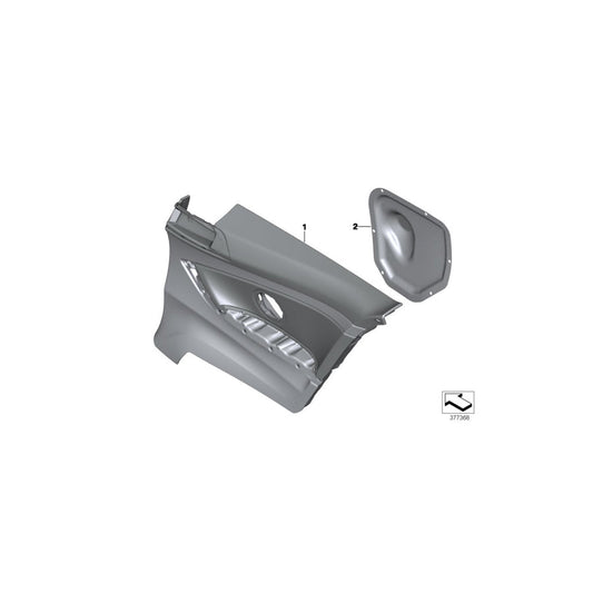 Genuine BMW 51438063594 F82 F82 Trim Panel Cloth Rear Right ANTHRAZIT (Inc. M4) | ML Performance US Car Parts