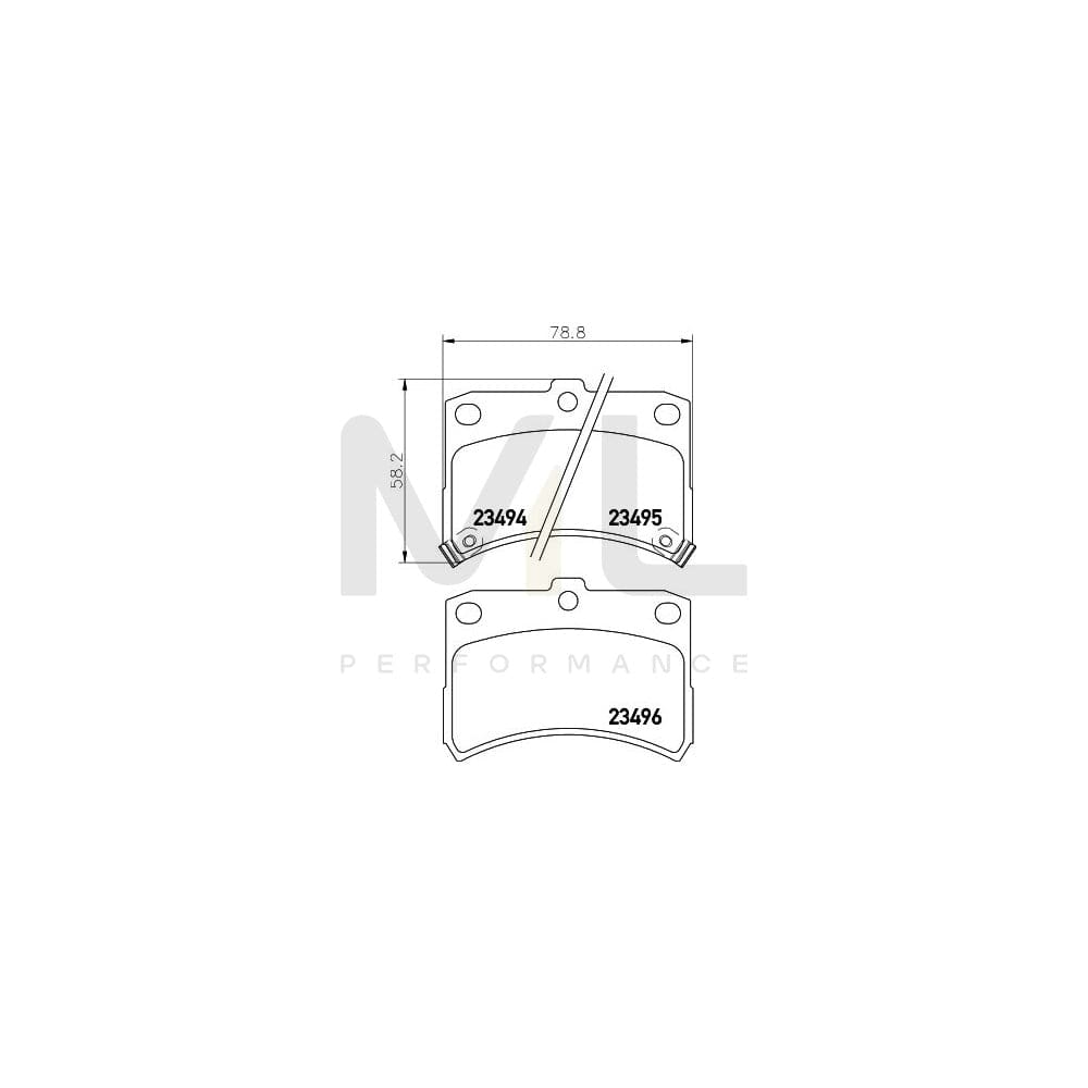 Hella 8DB 355 017-121 Brake Pad Set With Acoustic Wear Warning