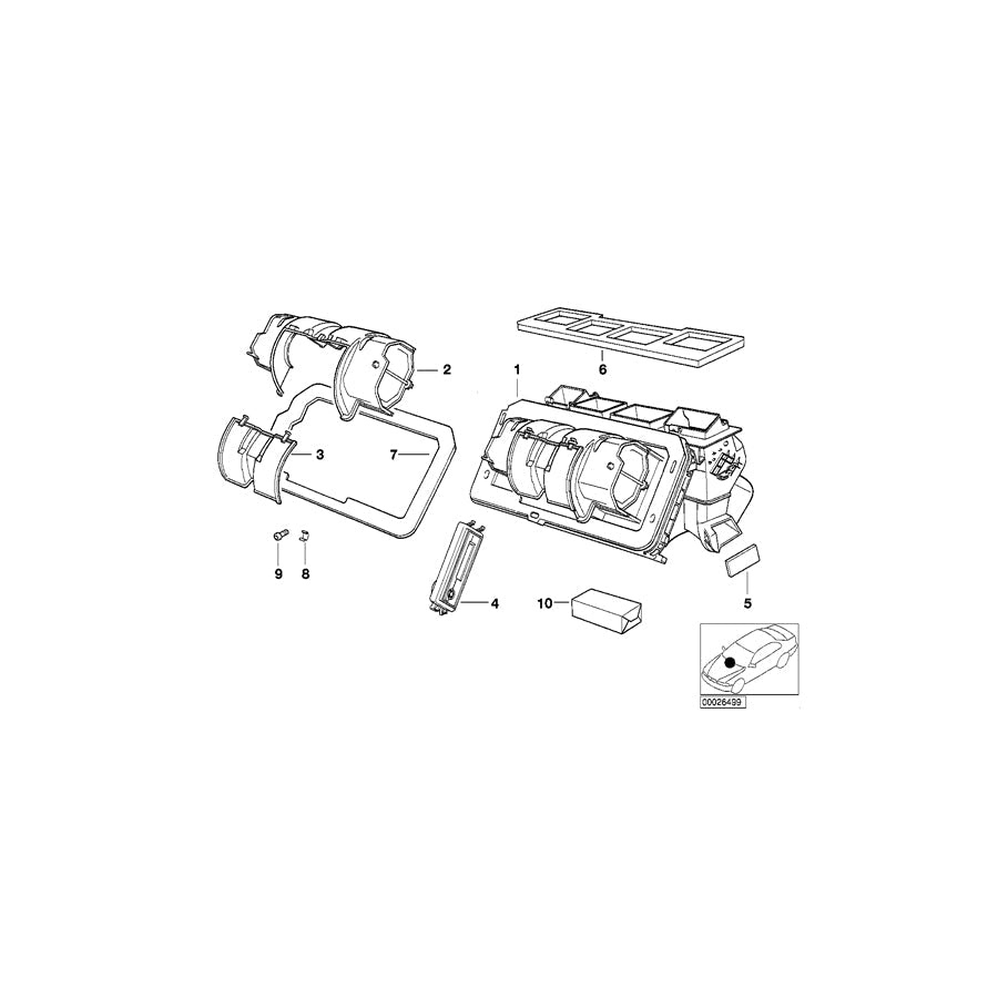 Genuine BMW 64118391910 E34 Blower Upper Part (Inc. 525ix, M5 & 540i) | ML Performance US Car Parts