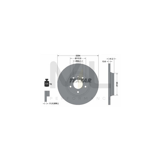 TEXTAR PRO 92098103 Brake Disc Solid, Coated, without wheel hub, without wheel studs | ML Performance Car Parts