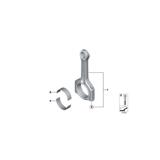Genuine BMW 11247621253 R56 F20 Set Connecting Rod L=138,54mm (Inc. Cooper S ALL4, Cooper ALL4 & 114i) | ML Performance US Car Parts