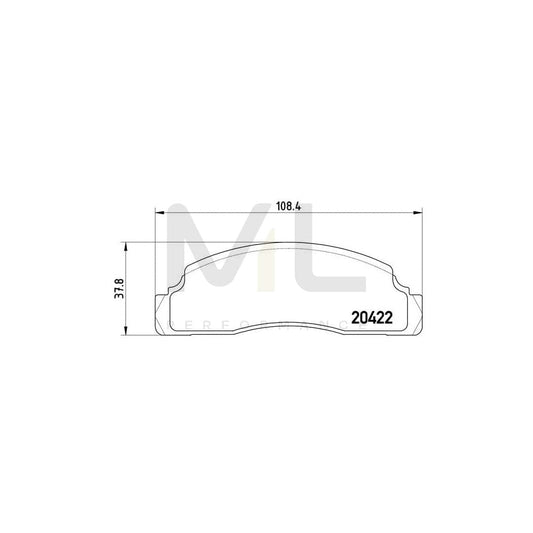 Brembo P 24 009 Brake Pad Set For Ford Fiesta Excl. Wear Warning Contact | ML Performance Car Parts