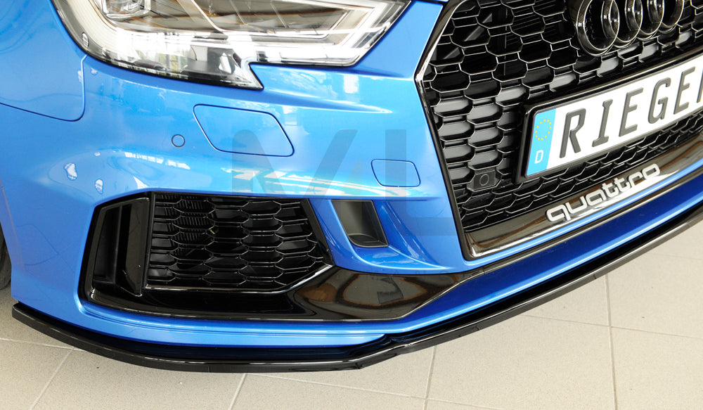 Rieger 00088161 Audi 8V RS3 Front Splitter 4 | ML Performance UK Car Parts